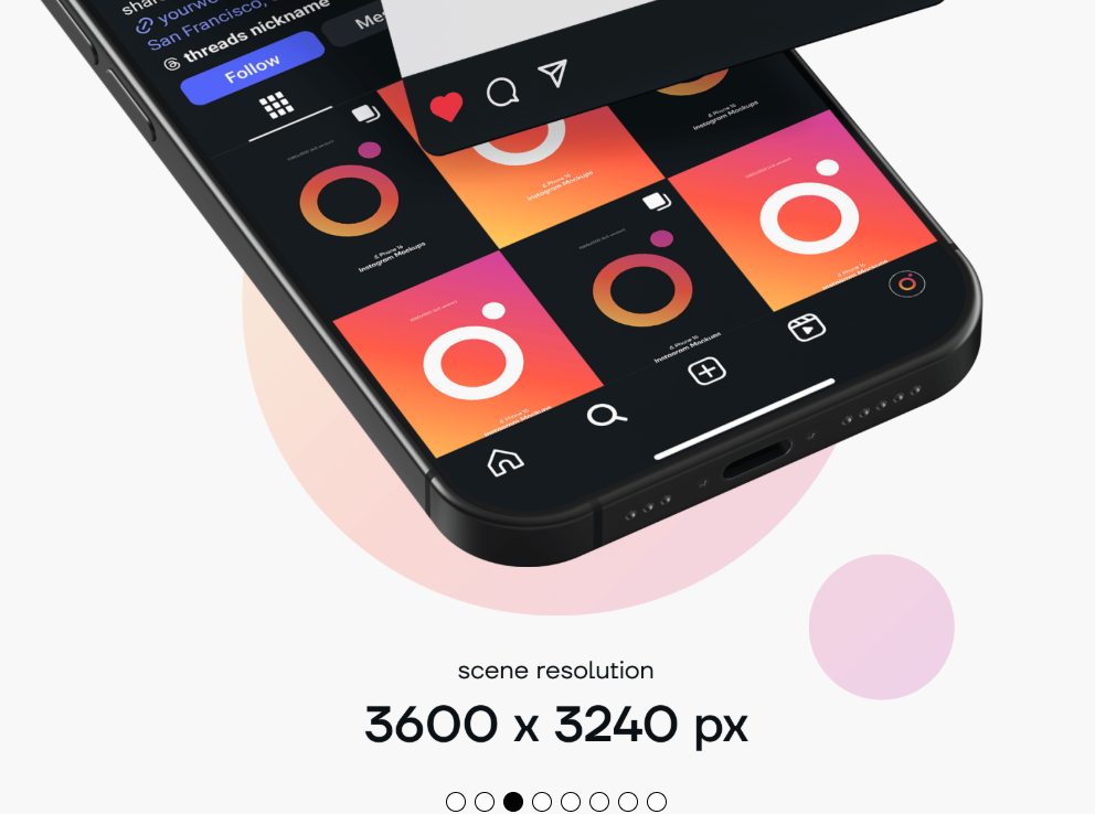 Instagram UI Mockup Kit - iPhone 16 (Free + Premium)