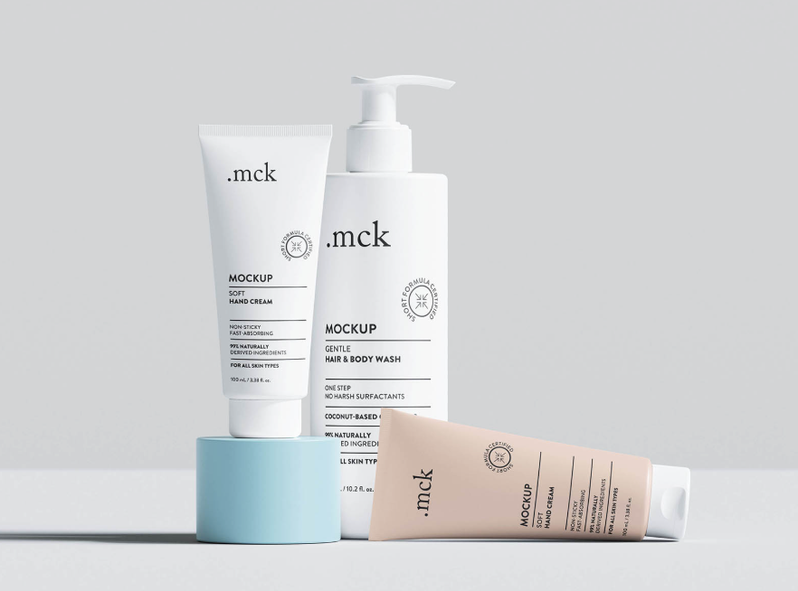 Cosmetic Bottles and Tubes Mockup Set