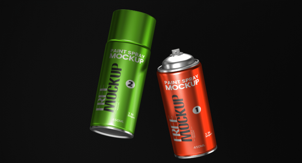 High Quality Paint Spray Mockup - 8K Resolution