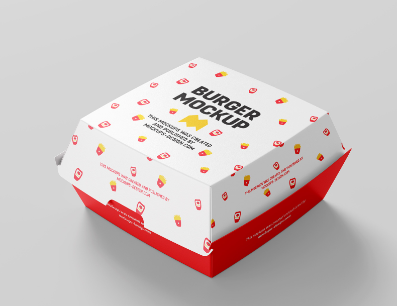 Burger Box Mockup Packaging Designers