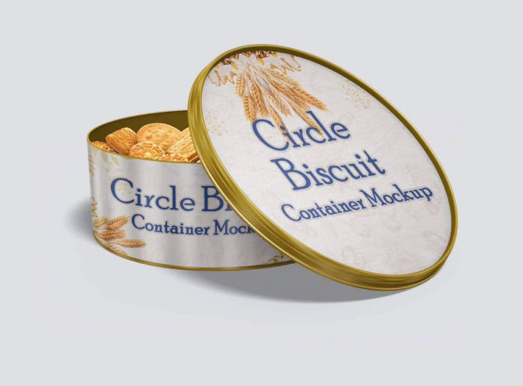Cookies Tin Container Mockup