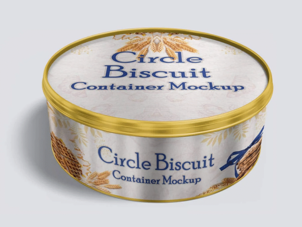 Cookies Tin Container Mockup
