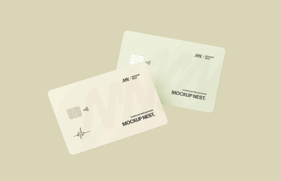 Creative Floating Credit Card Mockup