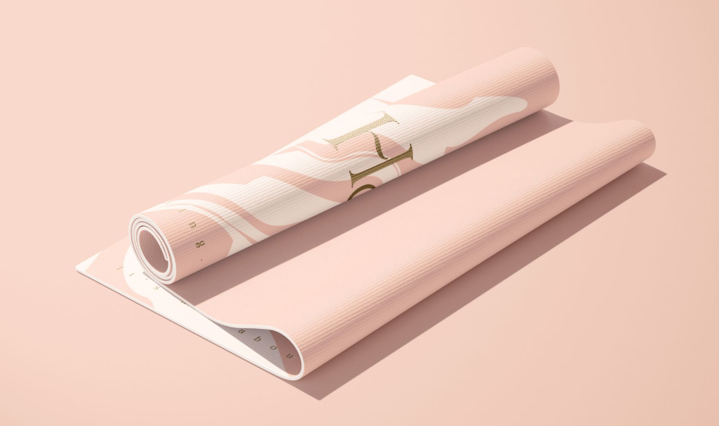 Fitness Rolled Yoga Mat Mockup PSD