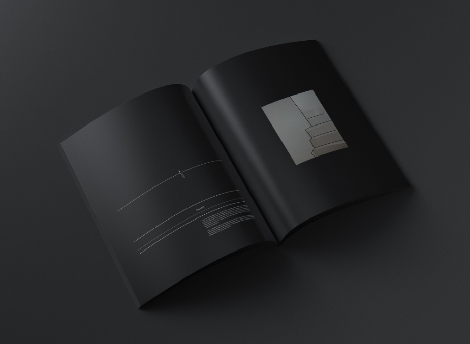 Free Perfect Binding Open Magazine Mockup Realistic Inner Page PSD Template