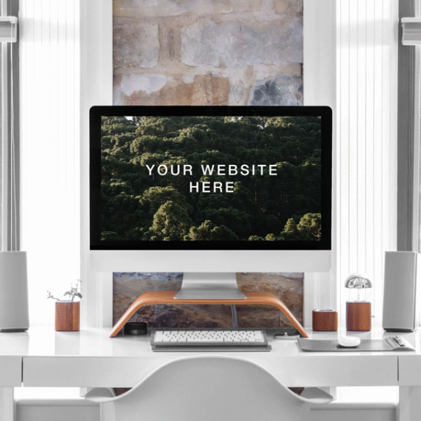 Free iMac 27 Mockup (Realistic High Resolution PSD Template)
