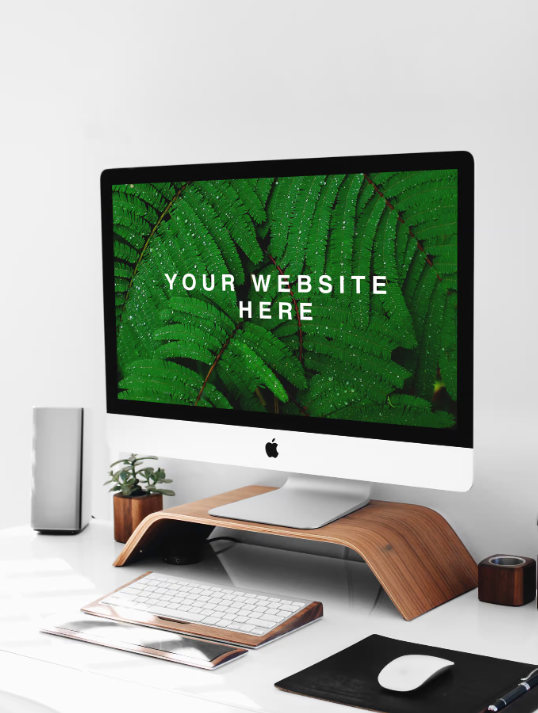 Free iMac on Stand Mockup (High Resolution Realistic PSD Template)