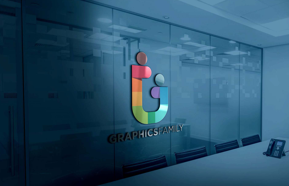 Luxury 3D Glass Logo Mockup