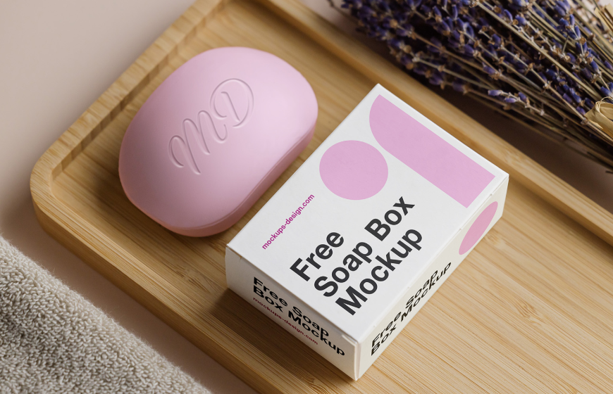 Minimal Soap and Box Mockup