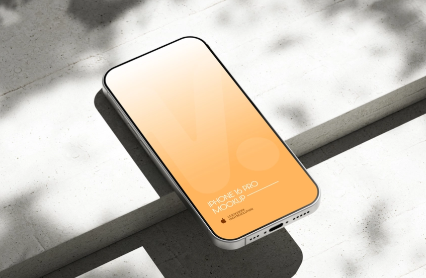 Minimalistic iPhone 16 Pro Mockup