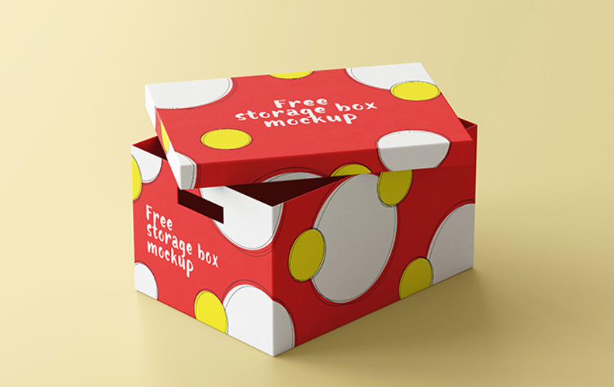 Modern Storage Box PSD Mockup Free Download