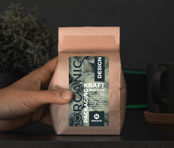 Organic Kraft Packaging Mockup Design
