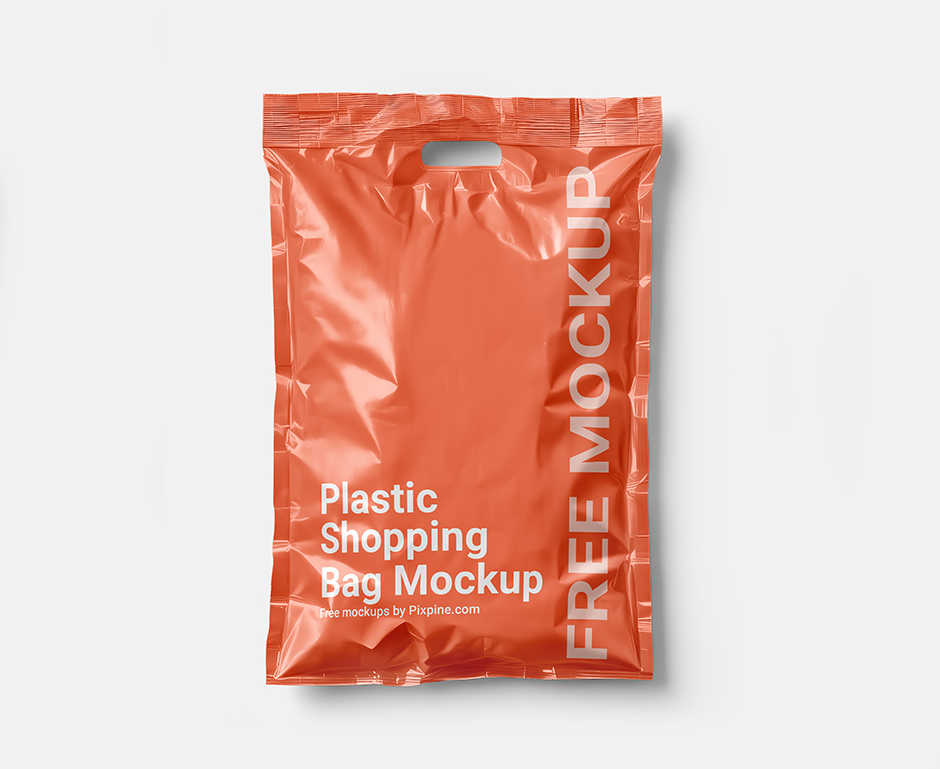 Plastic Shopping Bag Mockup for Designer