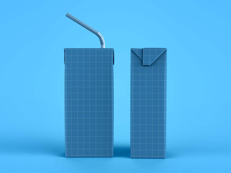 Realistic Juice Box Mockup Freebie