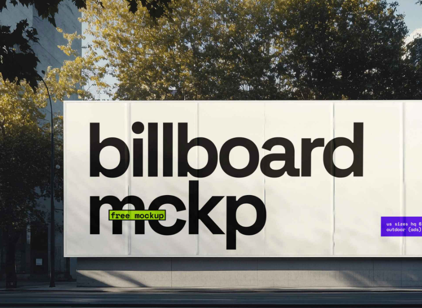 Realistic Outdoor Billboard Mockup