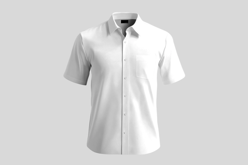 Short Sleeve Shirt Mockup Realistic PSD Template for Apparel and Branding Design