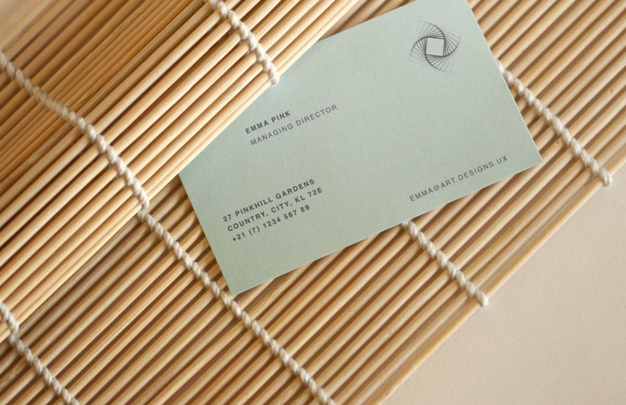 Stylish Business Card Presentation Mockup