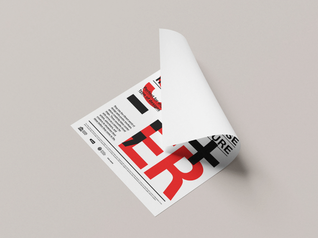 This Premium Curved Poster Mockup