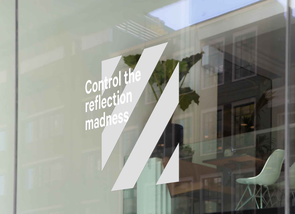 Window Sticker Mockup Office Branding