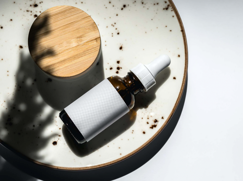 Amber Glass Dropper Mockup