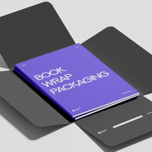 Book Wrap Packaging Mockup