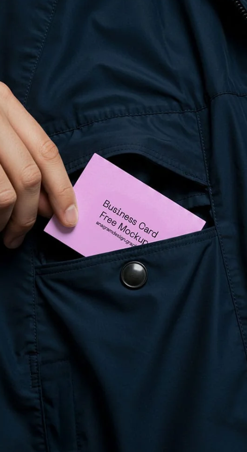 Business Card in a Jacket Pocket