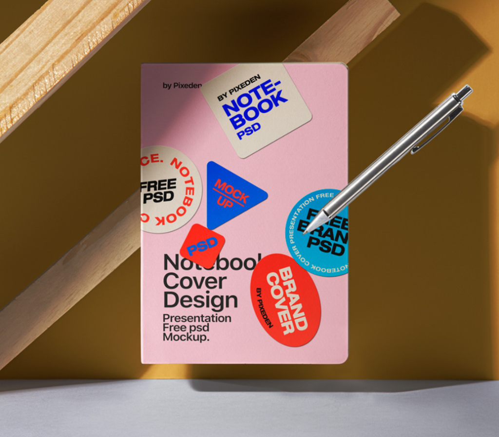 Cover Notebook Mockup for Portfolio