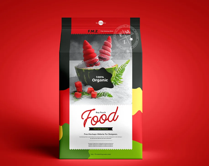 Customizable Food Packaging Mockup  Free PSD