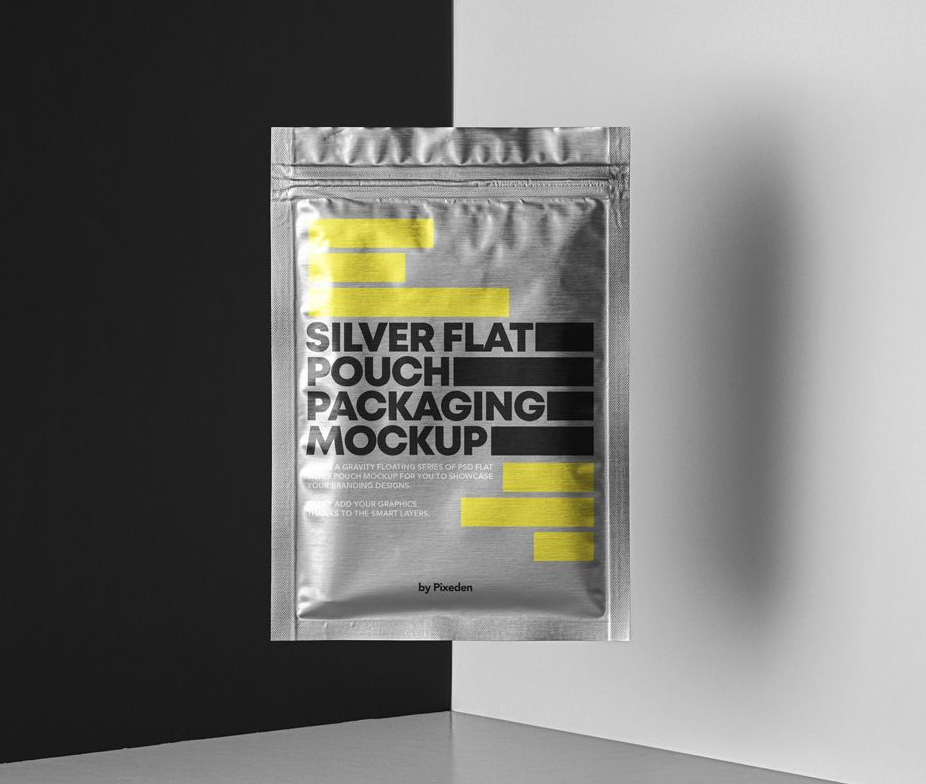 Flat PSD Pouch Packaging Mockup