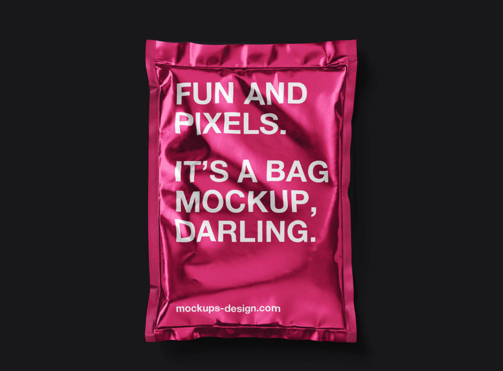 Foil Bag Mockup Set Vibrant