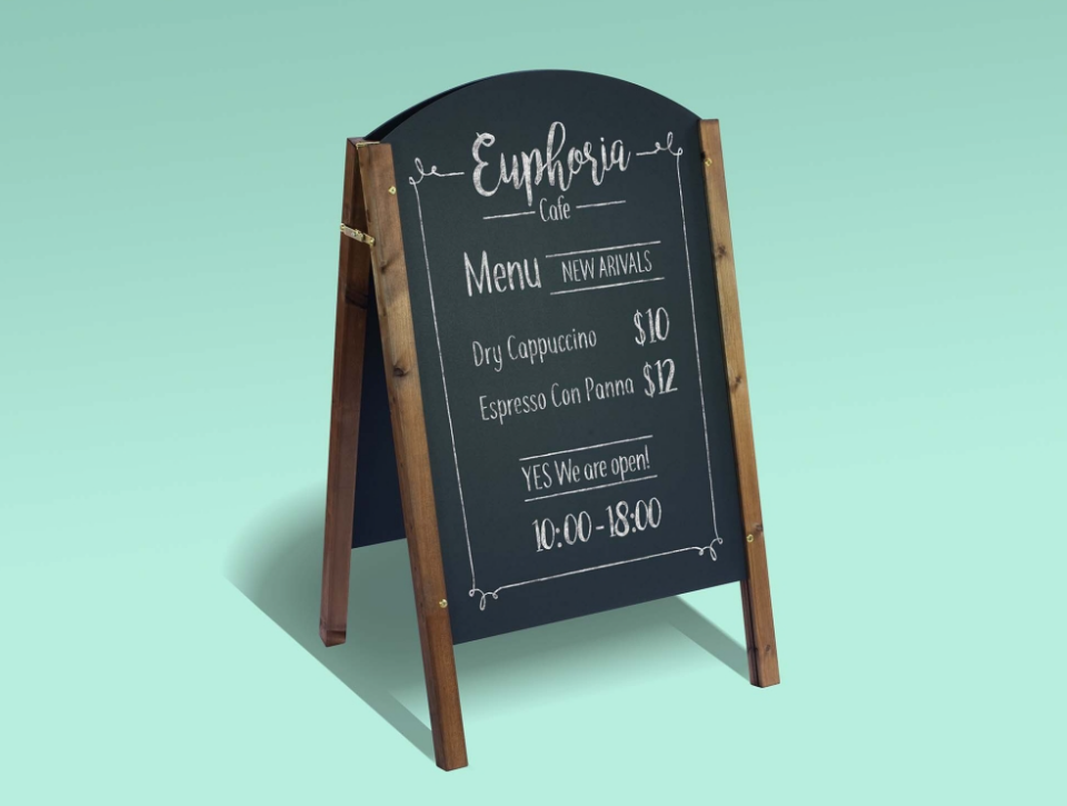 Frame Chalkboard Menu MockupRestaurant Bar & Cafe Friendly