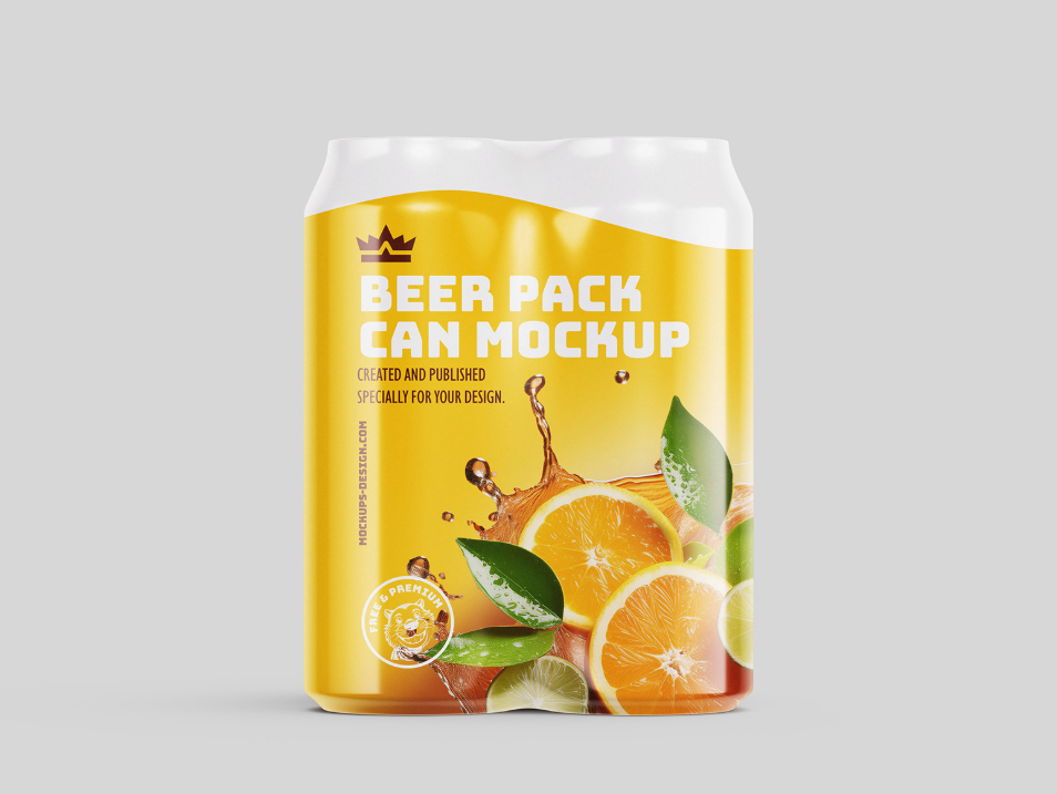 Free Beer Foil 4 Pack Mockup
