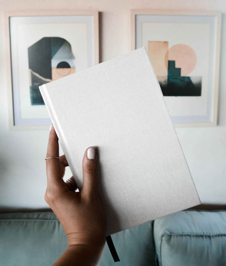 Hardback Book Mockup Realistic Indoor Presentation