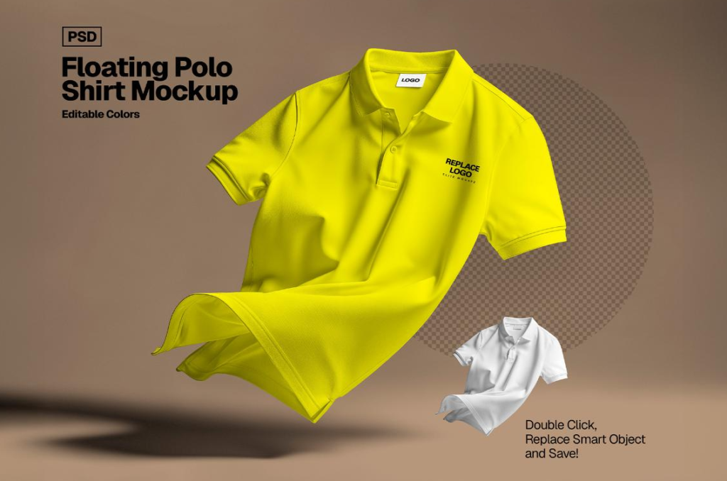 HighEnd Floating Polo Shirt Mockup