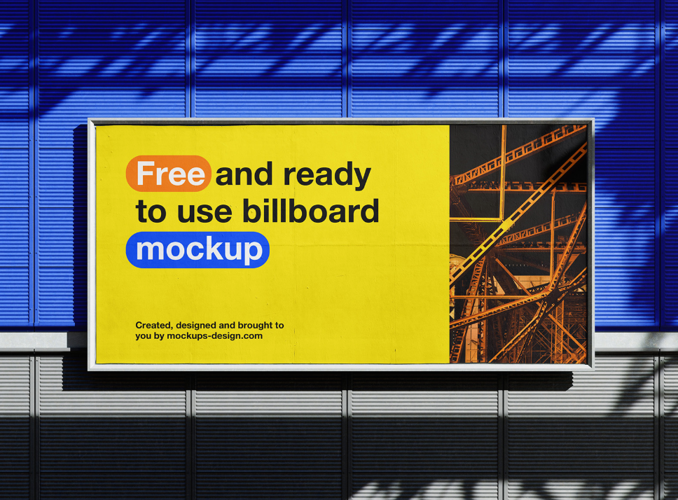 Industrial Billboard Mockup Wall Colors