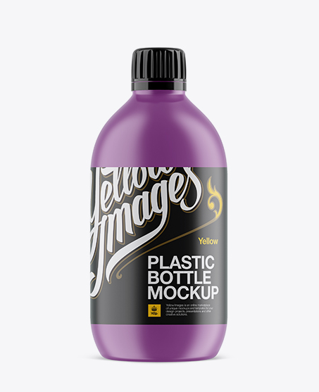 Matte Plastic Sport Nutrition Bottle Mockup
