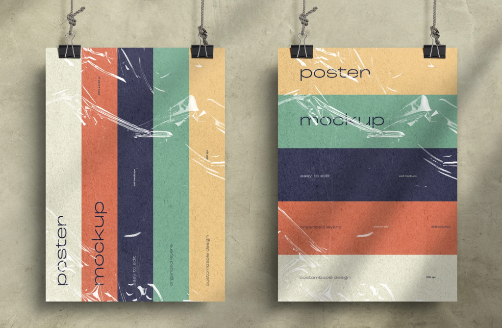 Metal Frame Poster Mockup Display