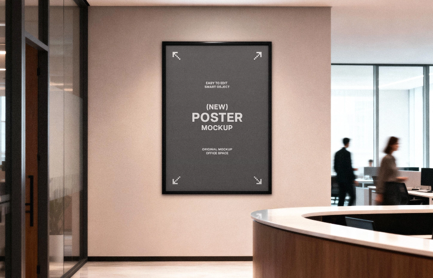 Modern Interior & Glass Partition Mockup