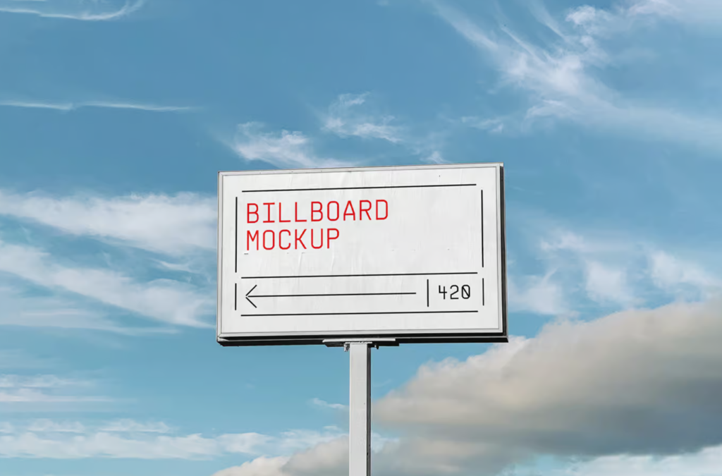 Outdoor Billboard Mockup Advertising Presentation PSD