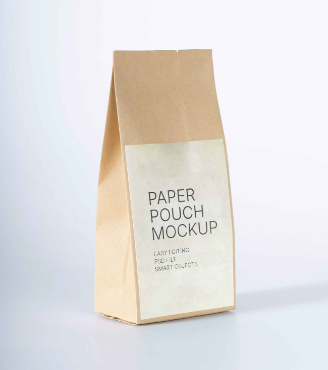 Paper Pouch Mockup Detailed