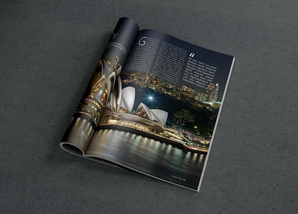 Photorealistic Magazine Inner Page Mock Up