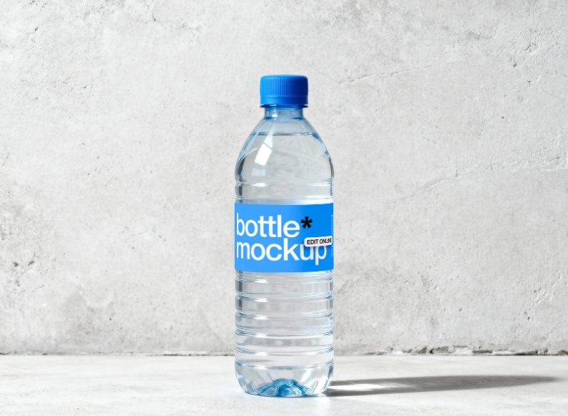 Plastic Water Bottle Mockup
