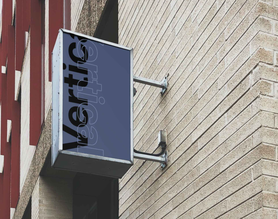 Professional Vertical Signage Mockup