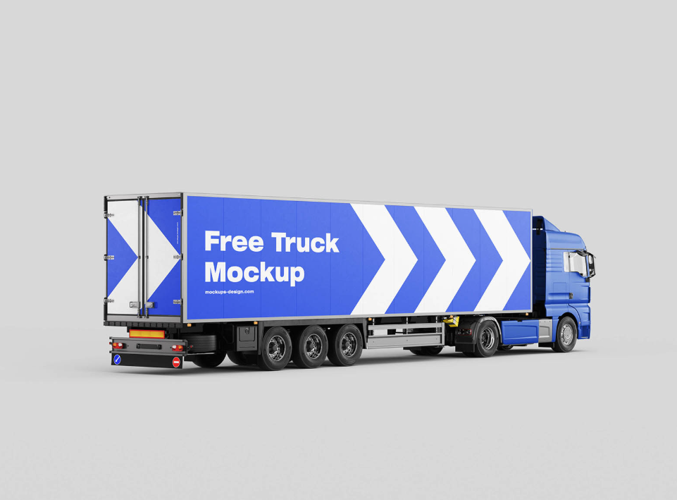 Realistic Truck Mockup Set