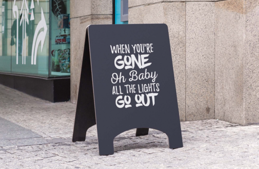 Roadside Chalkboard Mockup
