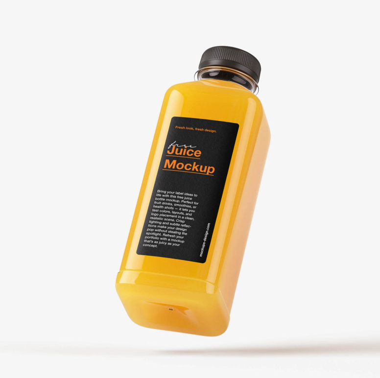 Smoothie and Fruit Drink Bottle Mockups