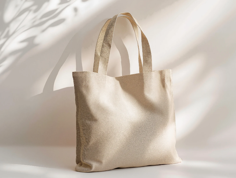 Tote Bag Mockup with Shadow Overlay