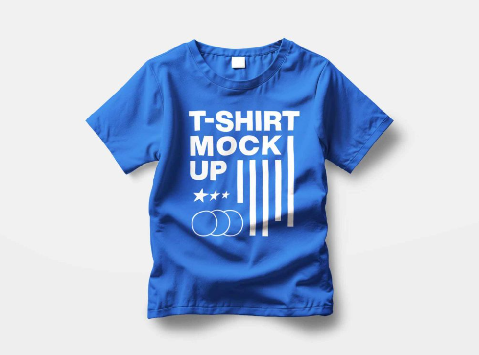 Wrinkled T Shirt Mockup Realistic Fabric