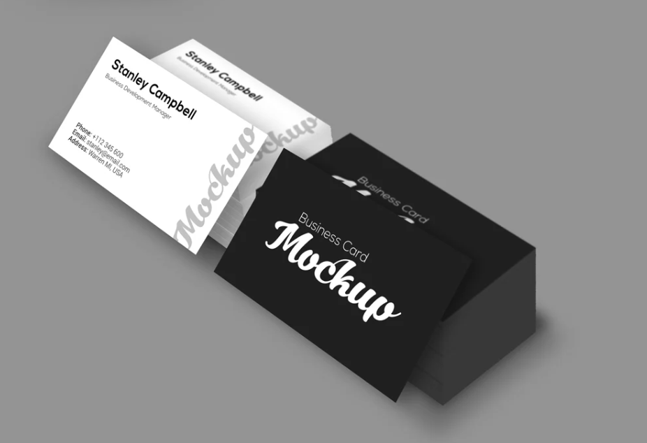 2 Stacks Business Card Mockup (PSD)