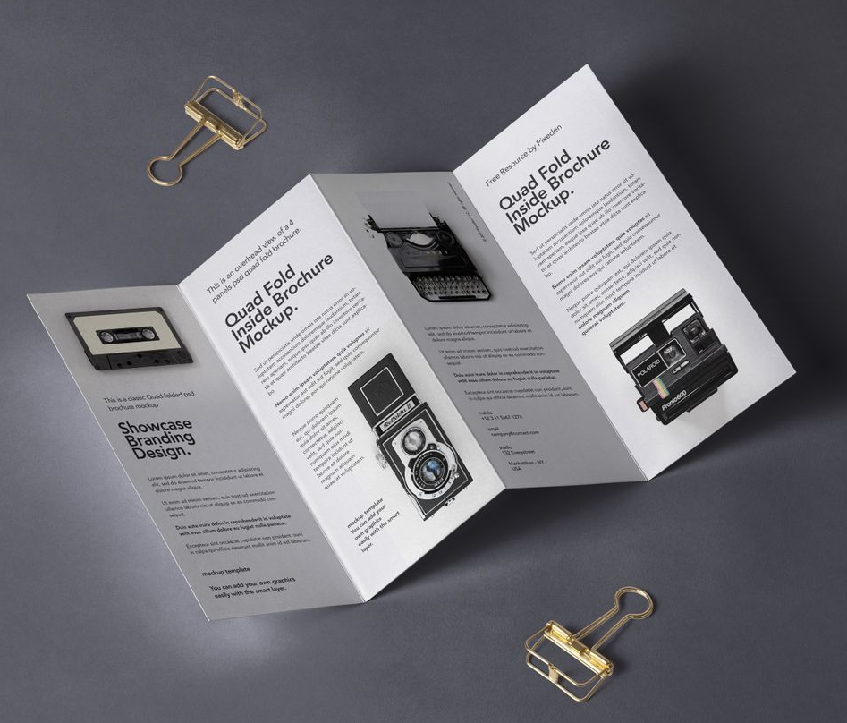 4 Fold Panel PSD Brochure Mockup